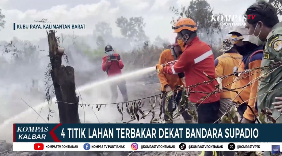 Empat Titik Lahan Terbakar  Dekat Bandara Supadio, BPBD Imbau Lakukan Pemadaman