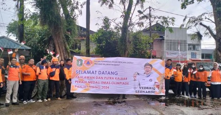 Penyambutan BPBD Provinsi Kalimantan Barat Kepada Pahlawan dan Putra Kalbar Peraih Emas Olimpiade Panjat Tebing 2024