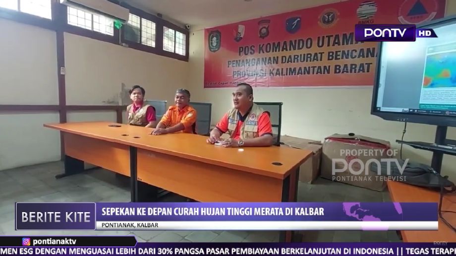 Sepekan ke Depan Curah Hujan Tinggi Merata di Kalbar